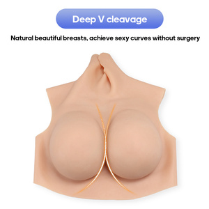 OEM/ODM Copa <span class=keywords><strong>Z</strong></span> sin pezones, senos postizos masculinos de camuflaje para cosplay, simulación artificial, senos de una pieza súper grandes de seda. - Product Image 2