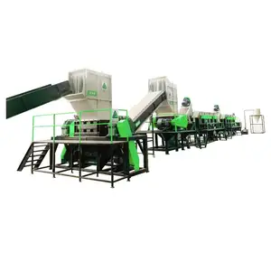 PET bottle crushing washing drying pelletizing granulating recycling production machine line