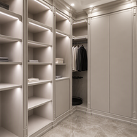 Armoire sur mesure à portes plates, design moderne et minimaliste, haute qualité, armoire de rangement pour chambre à coucher, design multi-compartiments