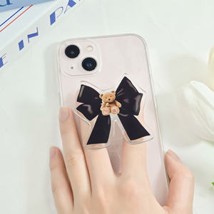 Supports de téléphone promotionnels mignons en acrylique, motif dessin animé, pliables, adhésifs, réglables, en plastique - Product Image 4