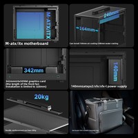 Boîtier en acier Deepcool Ch160plus de taille moyenne pour ordinateurs de bureau MicroATX, portable, prend en charge le refroidissement à eau de 240 mm
