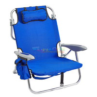 Chaise de camping de haute qualité en gros, chaise pliable en aluminium légère et portable, chaise de plage pour la natation, s'allongeant à plat
