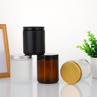 8oz Schraub deckel klares Bernstein glas Kerzen glas für Duft kerze Home Decoration Neujahr