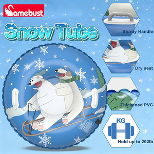 Tube à neige gonflable Samebust bleu en PVC 0,4-0,6 mm pour enfants, luge d'hiver d'extérieur - Product Image 3