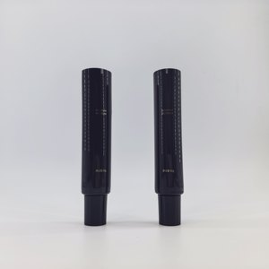 Black Plastic Cosmetic Tube Twist Dispenser Packaging Container Custom Printed for Skincare <b>Sunscreen</b> Cream - Product Image 2
