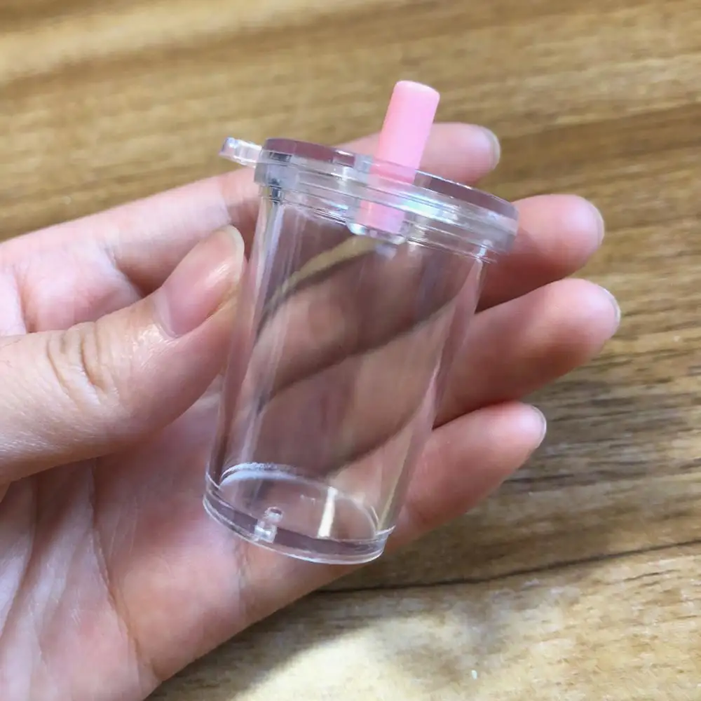 ढक्कन फ्लैट diy खाली मिनी कप आकार बर्फ ग्लोब keychains भरने epoxy चमक तरल