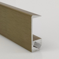 Nouveau produit 18mm d'épaisseur LED étagère lumière 45 degrés inclinable LED profil en aluminium anodisé Surface T5 tempérer armoire lumière