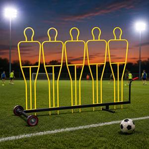 Chariot de mur humain pour coups francs, chariot roulant avec roues, mannequin de joueur, équipement d'entraînement de football - Product Image 1