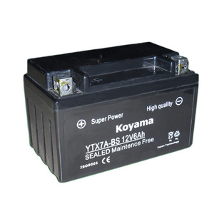 Batterie au plomb 12V SMF <span class=keywords><strong>YTX7A</strong></span> YTX7L-<span class=keywords><strong>BS</strong></span> scellée sans entretien pour motos, scooters et VTT avec une capacité de 7Ah - Product Image 1