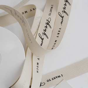 מפעל מותאם אישית ידידותי לסביבה סרט הדפסה סרט כותנה לוגו - Product Image 4