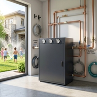 Système de filtration d'eau pour toute la maison, avec boîtier de filtre à eau bleu, 3 étapes, grande capacité