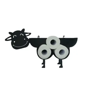 Porte-papier toilette mouton noir – Rangement amusant pour papier toilette  en forme d'animal pouvant contenir 7 rouleaux pour salle de bain