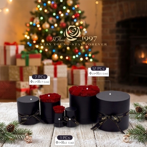 Caja de Regalo de Rosas Eternas Personalizada de Lujo Hecha a Mano con Energía Solar, Cilindro de Flores Eternas, Rosa Preservada Eternelle - Product Image 5