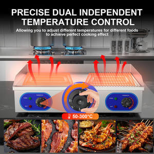 Grande plaque chauffante de cuisson et plaque à <span class=keywords><strong>crêpes</strong></span> électrique sans fumée, <span class=keywords><strong>prix</strong></span> direct usine 2026, idéale pour les <span class=keywords><strong>food</strong></span> trucks - Product Image 4