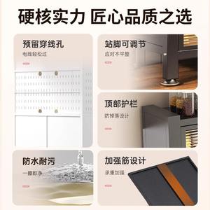 Meuble de rangement multi-niveaux sur pied avec espace pour micro-ondes, design industriel, en acier au carbone, organisateur de cuisine - Product Image 5