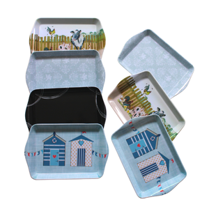 <span class=keywords><strong>Plateau</strong></span> de service en mélamine de taille <span class=keywords><strong>mini</strong></span> avec 2 poignées <span class=keywords><strong>Plateau</strong></span> en plastique personnalisé 8 pouces - Product Image 1