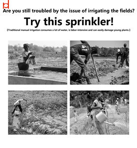 Arroseur à turbine à impact en plastique 1,5'' <span class=keywords><strong>Pistolet</strong></span> <span class=keywords><strong>d</strong></span>'irrigation pour l'agriculture Jardin Ferme Pelouse Buses haute performance CWL35 - Product Image 2