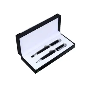 TTX ديلوكس هدية مربع عالية الجودة المعادن قلم الخط مجموعة الأسود اثنين حزمة طقم هدايا العمل