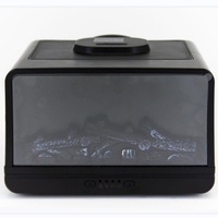 Nouveau diffuseur d'arômes d'huiles essentielles 300 ml, design flamme, en plastique, USB, à poser, avec lumière d'ambiance et minuterie 2H/4H