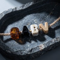 Perles Alphabet en Écaille de Tortue de Haute Qualité, Perles Lettres Épaisses pour Porte-clés Personnalisés, Breloques de Sac, Projets DIY, Grand Trou