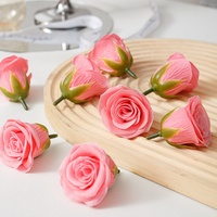 Élégantes fleurs de savon artificielles en forme de rose, cinq couches, fleur éternelle, tête de fleur de savon faite à la main, souvenir pour mariage et anniversaire