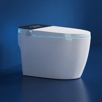 Siège de toilette automatique confortable, siège chauffant, auto-nettoyant, design moderne, toilette intelligente à poser au sol pour salle de bain