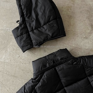 Veste matelassée surdimensionnée noire personnalisée pour l'hiver, style doudoune, du fabricant - Product Image 2