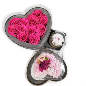 Sumflora Großhandel Real Touch natürliche getrocknete konservierte Blumen Für Dekorative Haushalt Blume Anordnung rose geschenk box