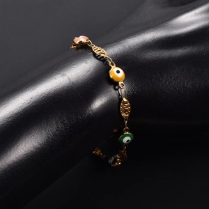 Pulsera de Acero Inoxidable de 6mm con Ojo Turco y Eslabones de Escarabajo, Cadena de Mano para Mujer/Niña, Brazalete de Color Dorado, Tobilleras, Joyería Metálica - Product Image 5