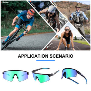 ファッションレーシングゴーグル メンズ アイプロテクション スポーツサングラス ユニセックス 偏光 野球 オーバーサイズ 自転車用アイウェア ライディンググラス - Product Image 4