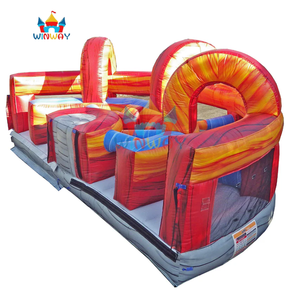 Parcours d'obstacles gonflable Blaze de qualité commerciale, château gonflable interactif Lava pour enfants et adultes, idéal pour les fêtes et la location en extérieur - Product Image 1