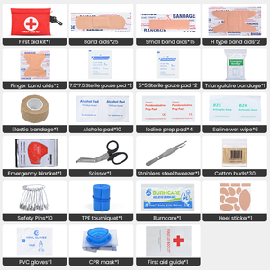 Aangepaste Draagbare Reis Kleine EHBO Kit Survival Noodkit Voor Wandelen Kamperen Klimmen Met Medische Uitrusting Van Hoge Kwaliteit - Product Image 4