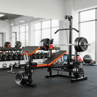 Banc de musculation robuste et réglable tout-en-un avec rack de puissance, banc de musculation commercial pliable pour la musculation