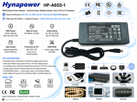 Adaptor Desktop OEM/ODM 65W Input 90-264Vac Output 12/24/36/52Vdc Kelas I IEC320-C14 ERP VI CE FCC Notebook Hynapower HP-A65S-1