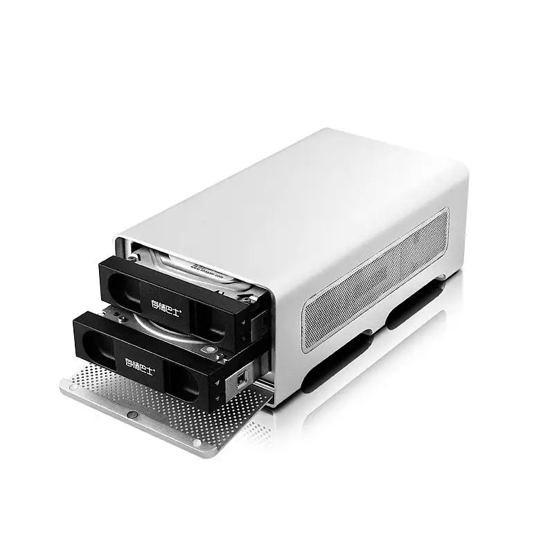 Datage Tray Design 3.5 Dual Bay SATA HDD FireWire800/eSATA/USB RAID Enclosure