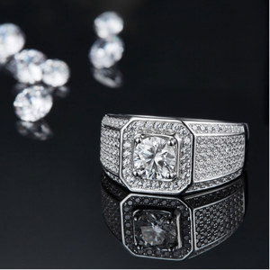 Bague en <span class=keywords><strong>argent</strong></span> 925 durable avec moissanite pour homme, <span class=keywords><strong>prix</strong></span> <span class=keywords><strong>d</strong></span>'usine, qualité supérieure - Product Image 3