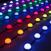 Guirlande lumineuse LED de Noël pour extérieur, lumière LED à pixels, lumière ponctuelle à pixels LED, 50 mm, lumière ponctuelle permanente pour extérieur, pour décoration festive