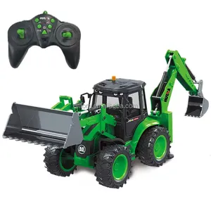 Huina 1579 1/14 2.4G 9CH RC 2in1 chargeur-pelle Bulldozer pelle rétrocaveuse camion d'ingénierie - Product Image 1