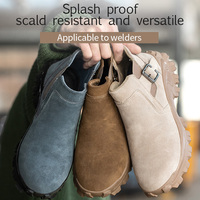 Chaussures de sécurité en cuir, bottes de travail à bout en acier