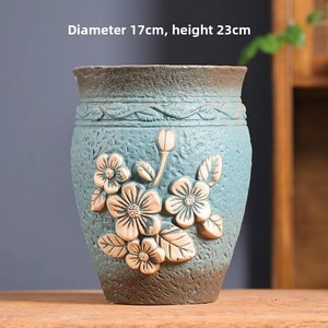 Vente en gros directe usine <span class=keywords><strong>de</strong></span> pots <span class=keywords><strong>de</strong></span> fleurs créatifs faits main extra-larges en céramique <span class=keywords><strong>de</strong></span> type 'Old Trunk' au réactionnement au four, respirants et économiseurs d'eau - Product Image 2