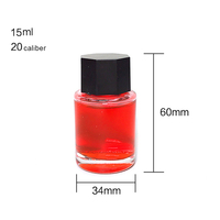 Encrier de stylo en verre clair rechargeable de bouteille d'encre en verre clair vide transparent de 25ml