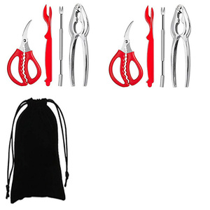 Kit d'outils pour fruits de mer avec décortiqueur de homard, casse-grillons, fourchette à pattes de crabe, ciseaux à fruits de mer, outil à dépecer <span class=keywords><strong>les</strong></span> pattes de crabe, outils pour manger <span class=keywords><strong>les</strong></span> fruits de mer - Product Image 2