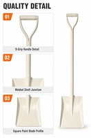 Pelle à tête carrée soudée avec manche en D pour le jardinage et l'agriculture – Outil de terrassement – Fournisseur en gros d'outils agricoles