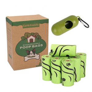 Bolsas para excremento de perro, 150 bolsas a prueba de fugas hechas de almidón de maíz, ecológicas, compostables, fáciles de abrir, para devolver. - Product Image 1