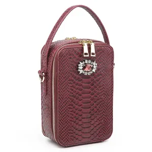 New Fashion Handtasche Snake Skin Diamond Design Umhängetaschen für Frauen