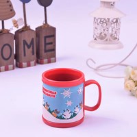 Personalisierte Kaffeetasse Cartoon-Becher für Kinder 3D-Cartoon Weicher PVC-Gummi-Becher Umweltfreundlicher Wasserbecher