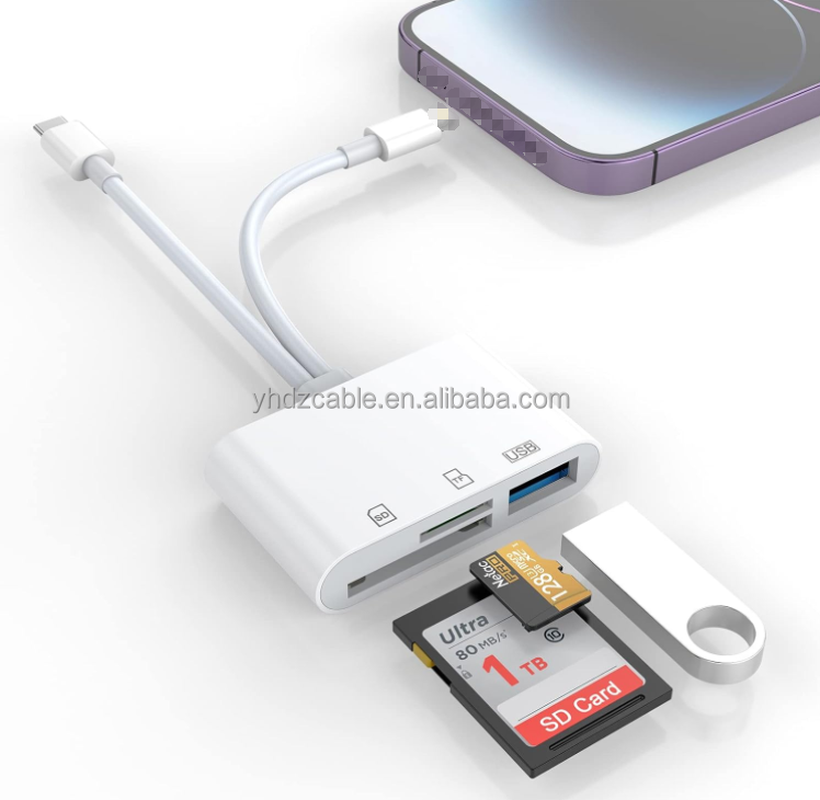แจ็คสีขาว 2-in-1 iOS+TYPE C