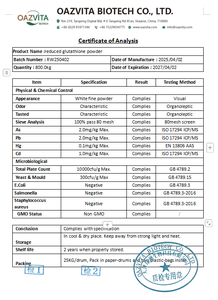 Sıcak satış azaltılmış glutatyon tozu takviyesi % 99% saflık l-glutatyon L glutatyon tozu - Product Image 2