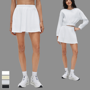 Falda de Tenis Corta a Cuadros de Cintura Alta con Logotipo Personalizado al por Mayor, Falda de Diseñador con Control de Abdomen para Mujer - Product Image 1