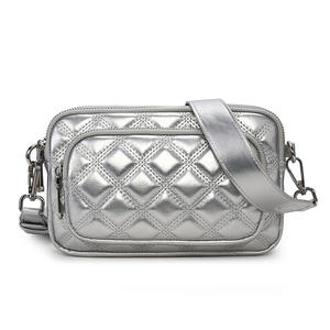 Bolso de Mujer con Cadena y Patrón de Diamantes, Estilo Moderno, Bolso de Hombro, Bolso Bandolera, Bolso Cuadrado Pequeño - Product Image 6